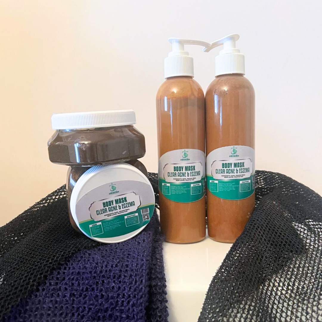 Bundle : Exfoliating Sponge + Clear Acne + Exfoliating Body Wash